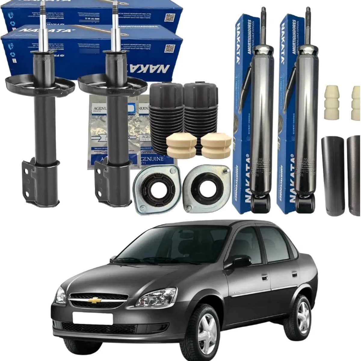 Kit Amortecedor Dianteiro Traseiro Nakata Corsa Celta Prisma
